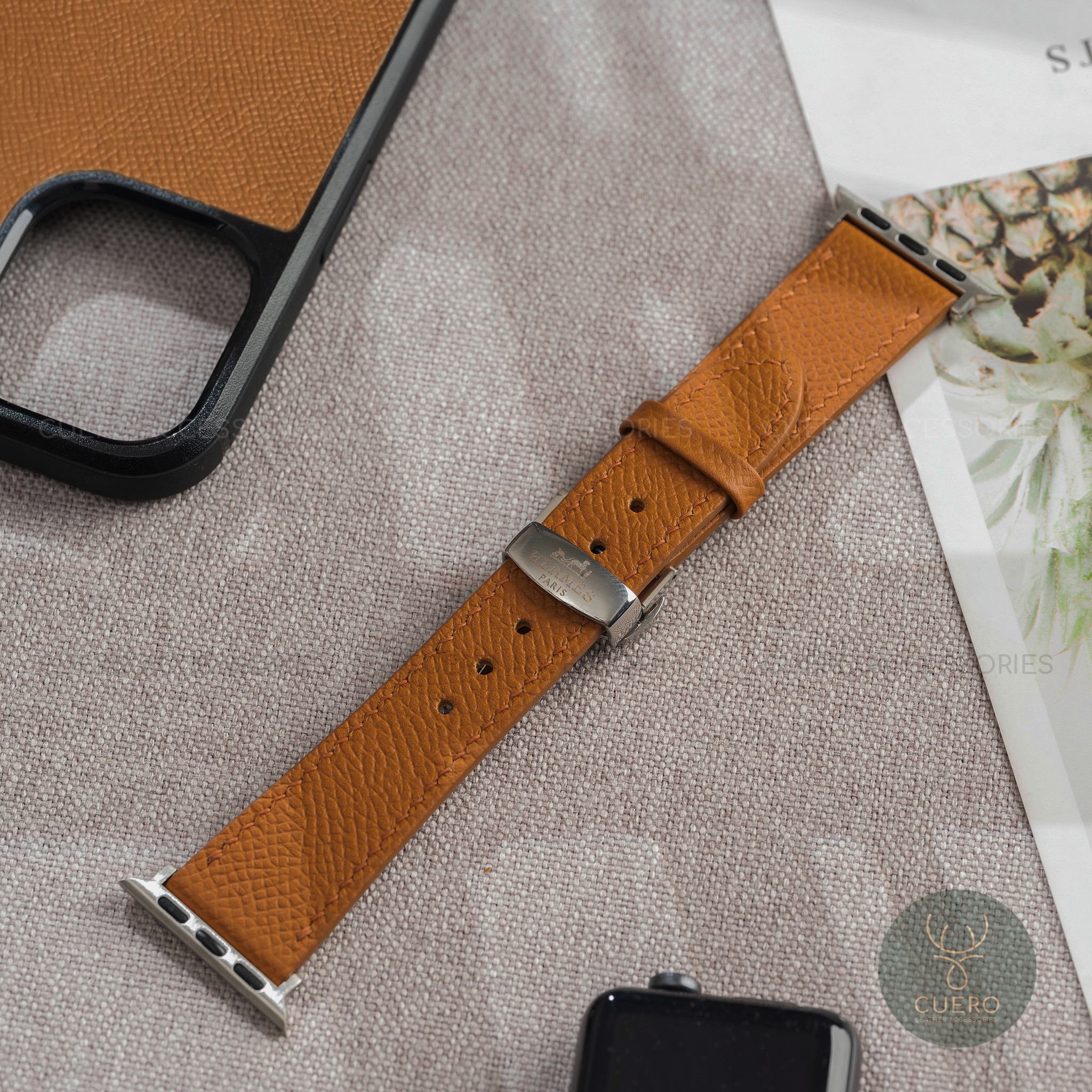 Dây đồng hồ da bò Epsom khóa bướm HM - Ảnh 11